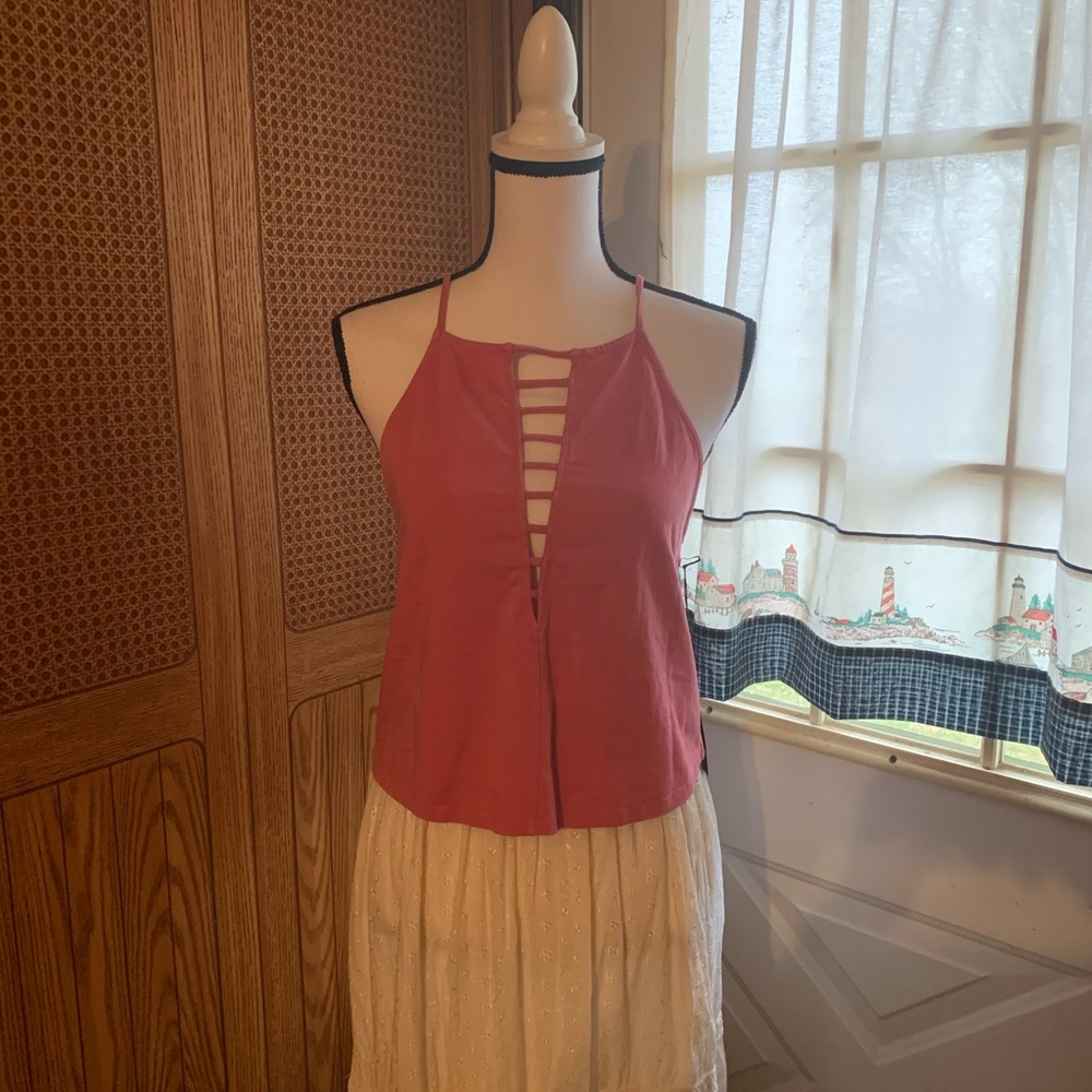 Forever 21 Plus Pink Ladder Tank Top